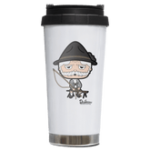 Da Oid Sinzer Goaßlschnoizer Edelstahl Trinkbecher To Go 470ml Weiss Wildbarren Front